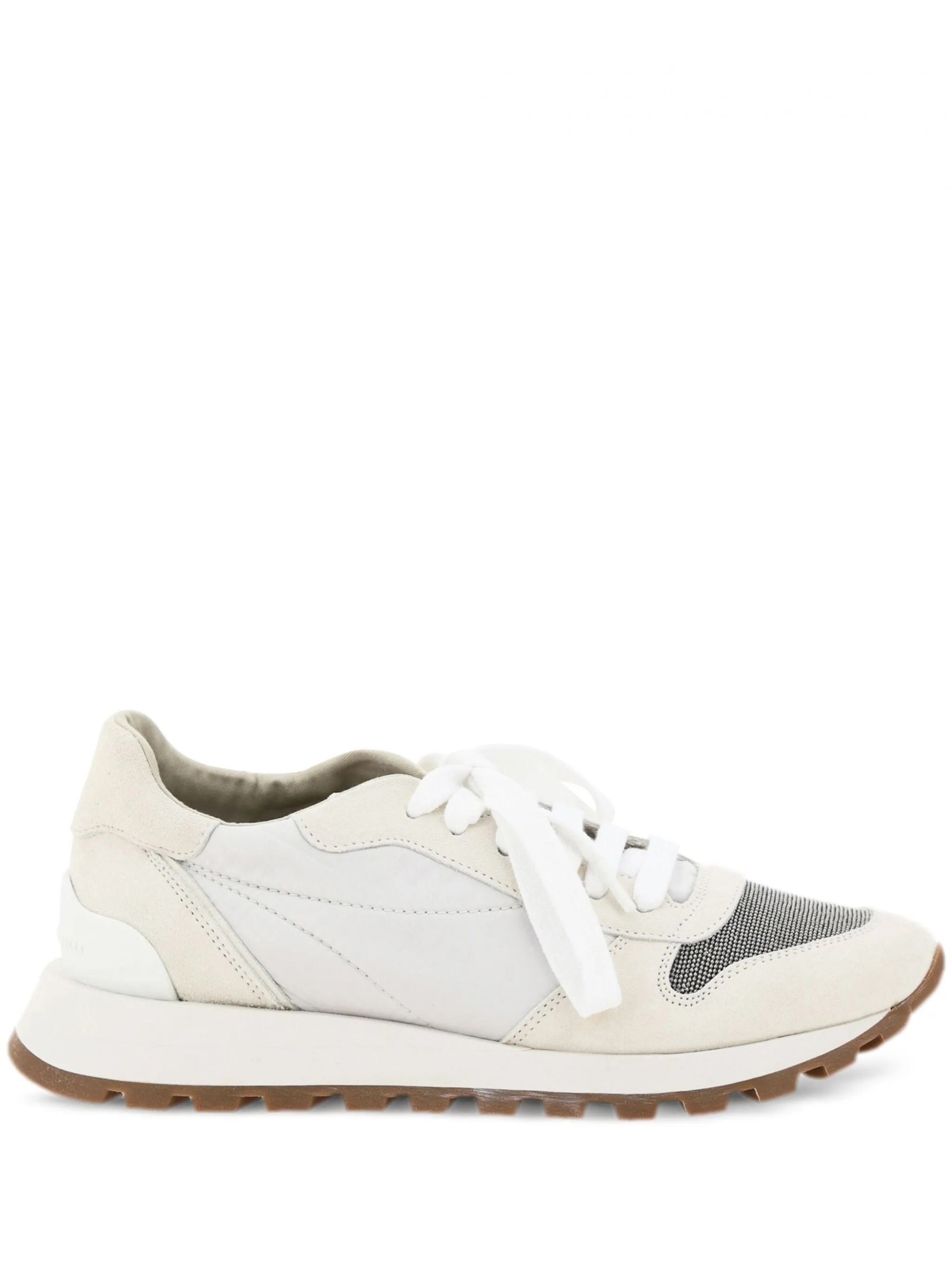 スニーカー BRUNELLO CUCINELLI Women Sneakers MZSFG2127 C6280 WHITE SLIP ON SNEAKERS IN LEATHER AND FABRIC – Suit Negozi Row